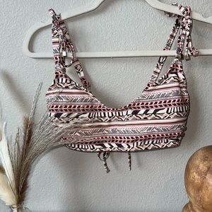 Pink, tan, and white Xhilaration swim top